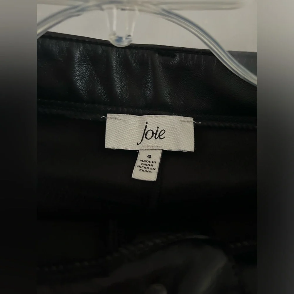 Joie Black Faux Leather Pants Womens 4 NWT - Picture 7 of 11